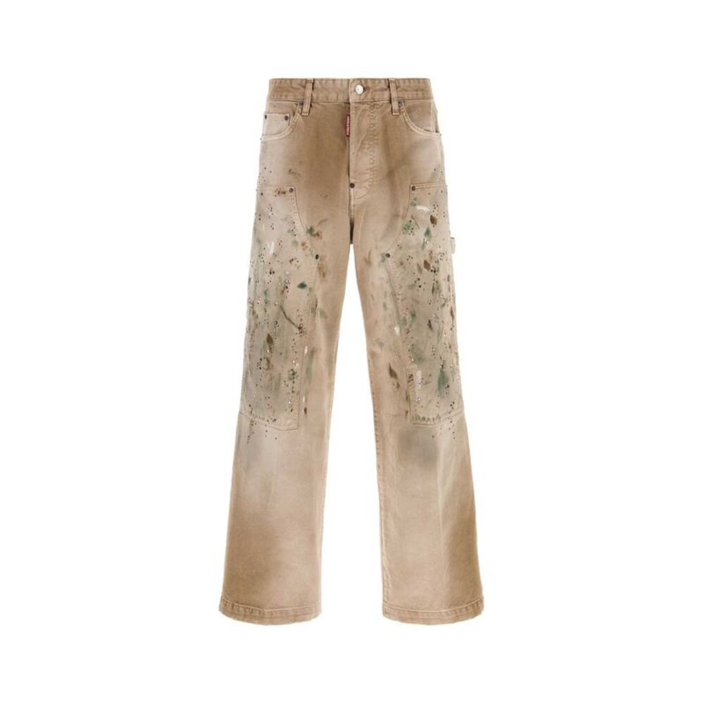 Dsquared Men Beige Denim Jeans